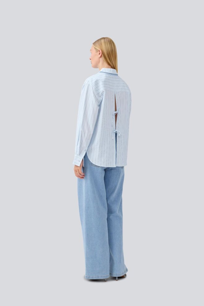 BLUSE MILLEMD STRIPE SHIRT LIGHT BLUE