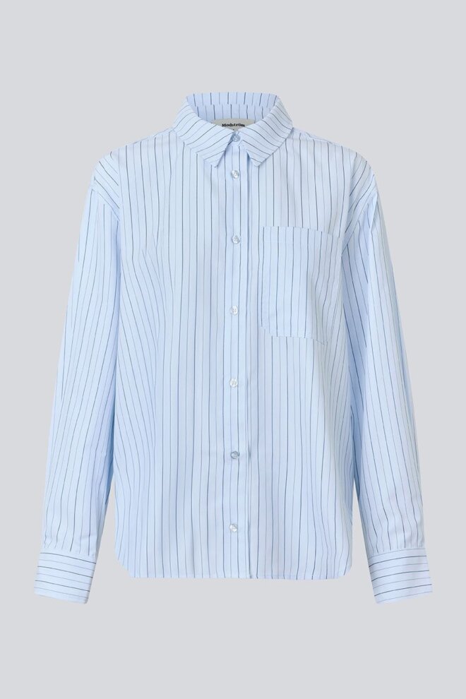 BLUSE MILLEMD STRIPE SHIRT LIGHT BLUE