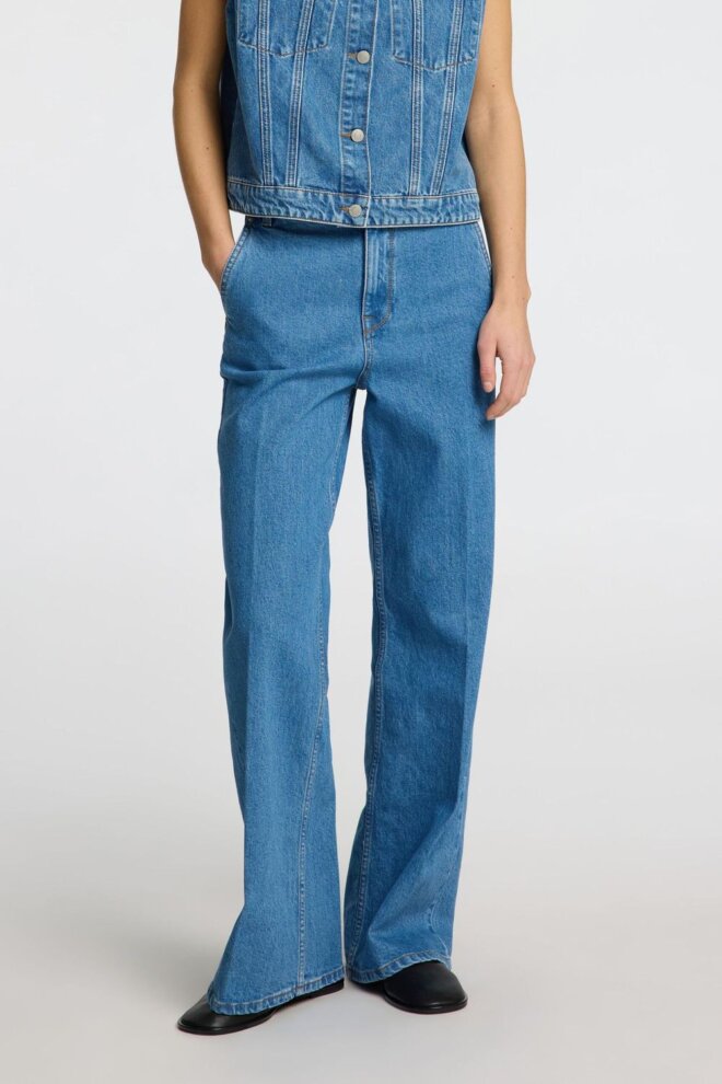 JEANS SLFEVELYN HW JEANS MEDIUM BLUE DENI