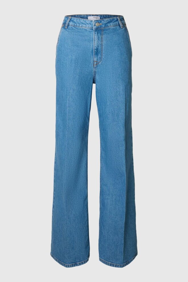 JEANS SLFEVELYN HW JEANS MEDIUM BLUE DENI