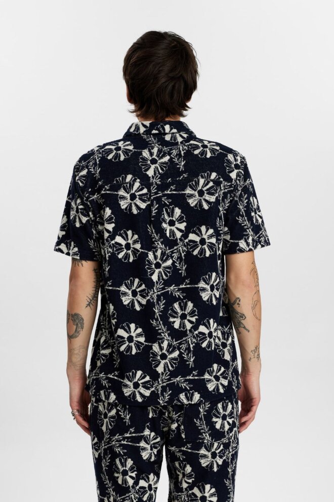 POLO AKLEO FROTTE AOP SHIRT SKY CAPTAIN