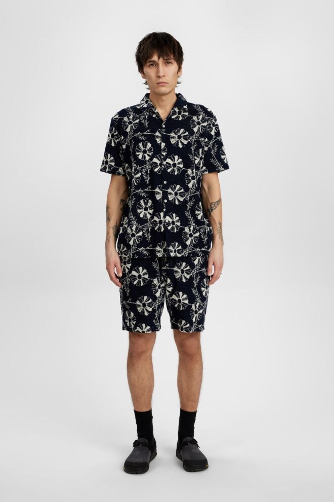 POLO AKLEO FROTTE AOP SHIRT SKY CAPTAIN