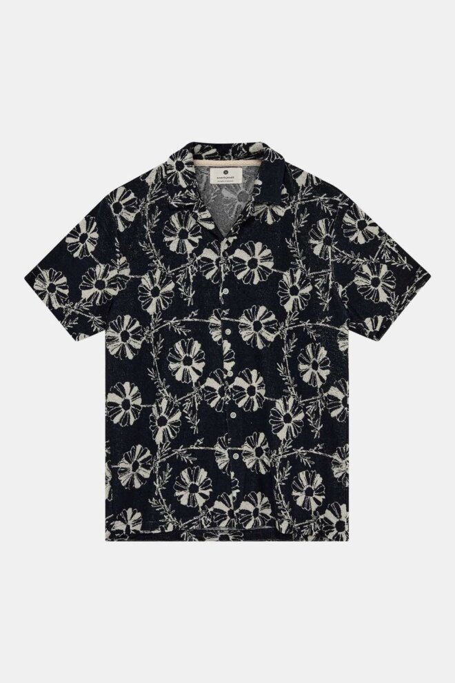 POLO AKLEO FROTTE AOP SHIRT SKY CAPTAIN