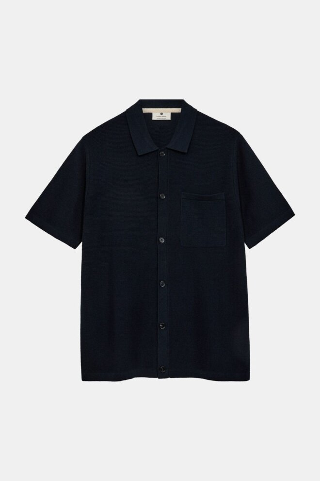 SHIRT AKSVEND KNIT SHIRT SKY CAPTAIN
