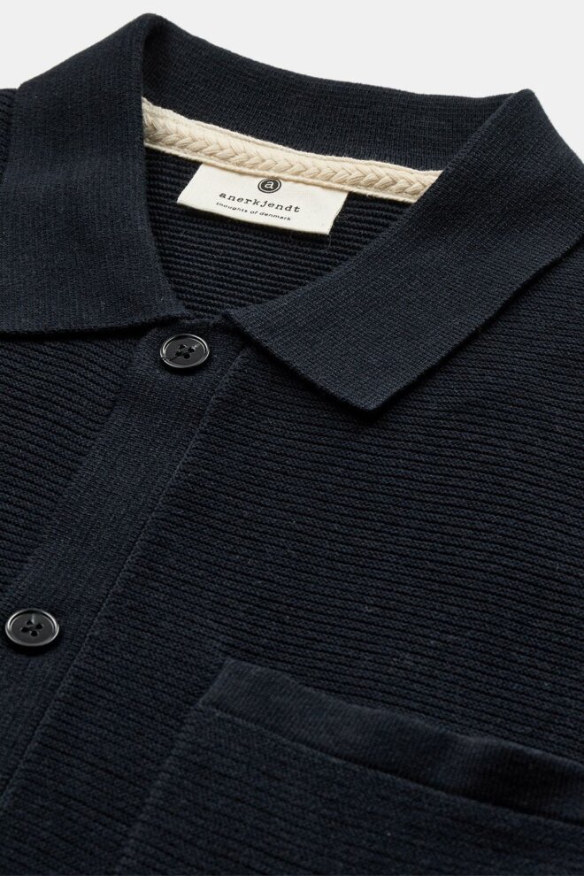 SHIRT AKSVEND KNIT SHIRT SKY CAPTAIN