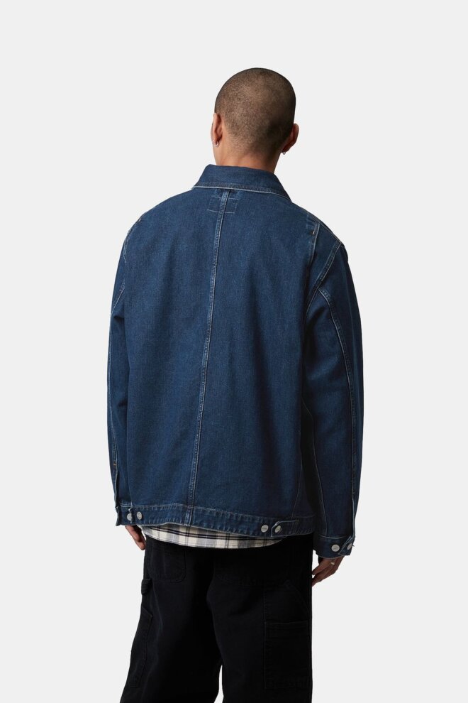 JACKE OG DOUBLE FRONT JACKET BLUE STONE