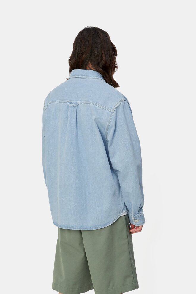 HEMD HARVEY SHIRT BLUE STONE BLEACHED