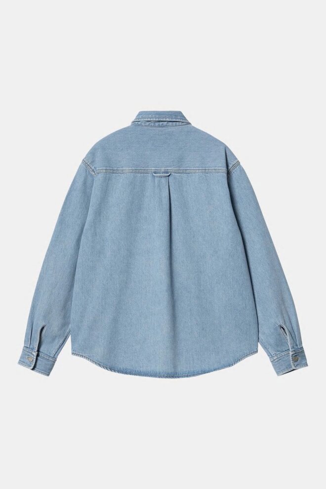 HEMD HARVEY SHIRT BLUE STONE BLEACHED