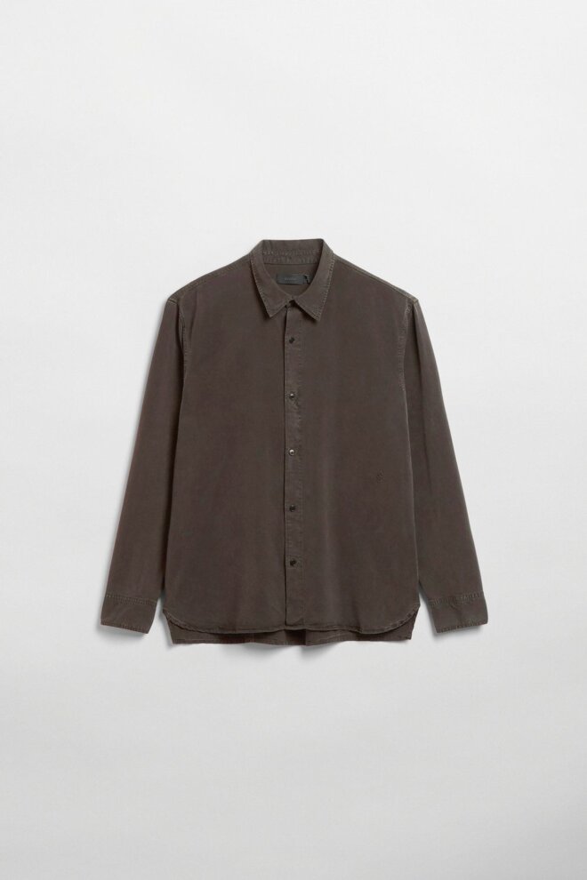 HEMD OSSIAN DARK COFFEE