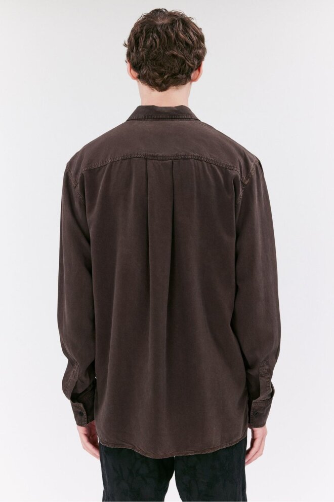 HEMD OSSIAN DARK COFFEE