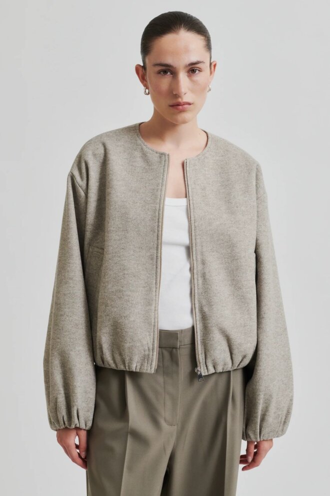 JACKE DEX JACKET BEIGE MELANGE