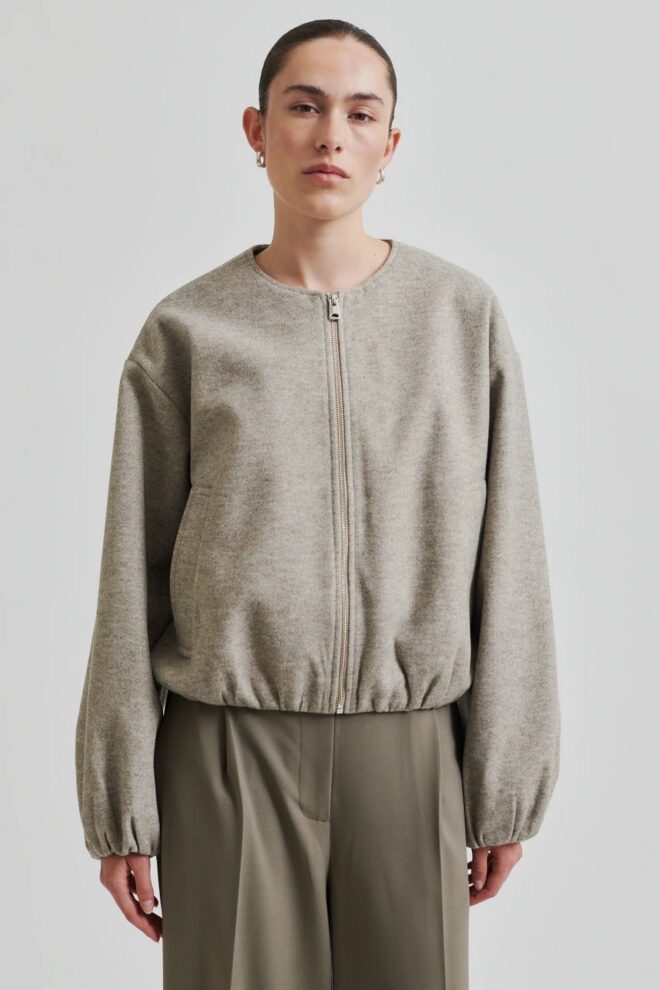 JACKE DEX JACKET BEIGE MELANGE