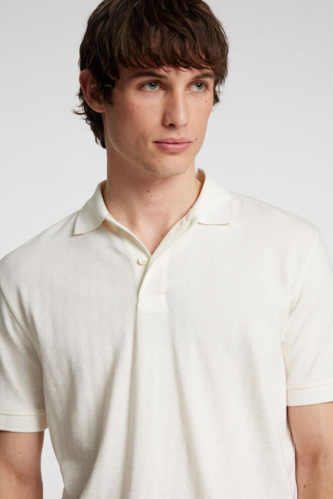 POLO 16096767 SLHPAUL JACQUARD EGRET