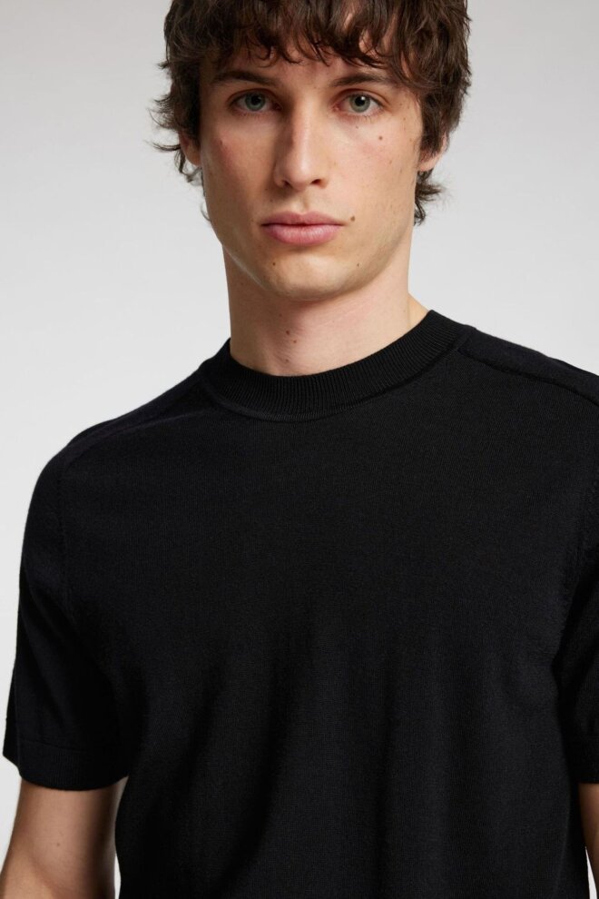 PULLOVER 16096370 SLHTRAY SS CREW BLACK