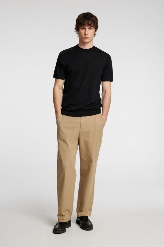 PULLOVER 16096370 SLHTRAY SS CREW BLACK