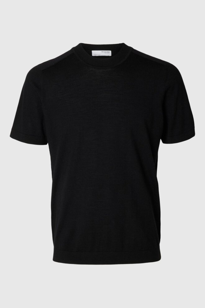 PULLOVER 16096370 SLHTRAY SS CREW BLACK
