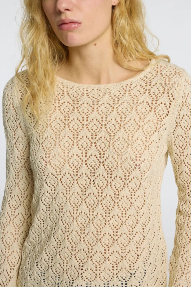 PULLOVER 16097232 SLFNIVA LS KNIT BIRCH