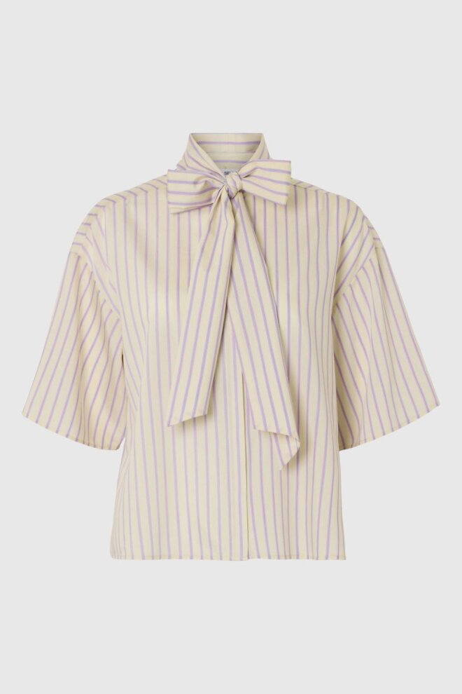 BLUSE 16097296 SLFLANA-JUNO 3/4 BOW BIRCH