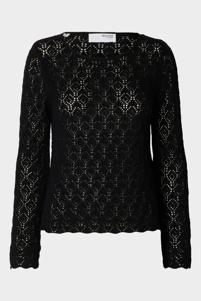 PULLOVER 16097232 SLFNIVA LS BLACK