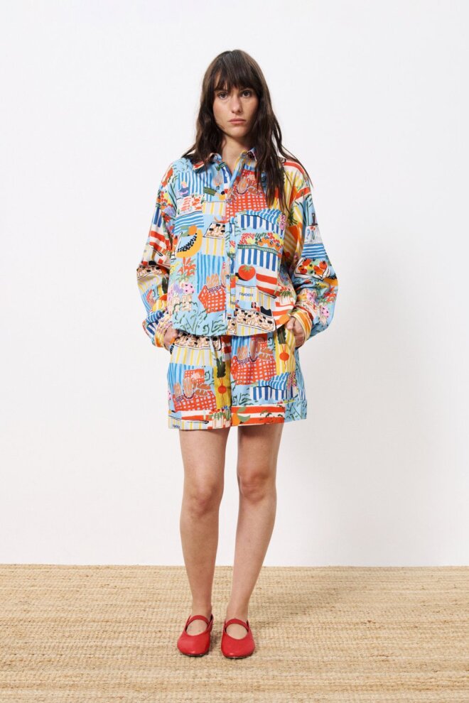 SHORT ANNEA MARCHE BLEU