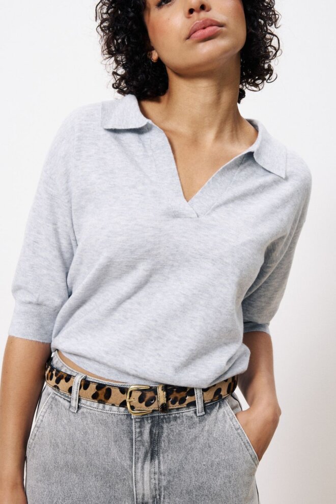 SHIRT PLUME GRIS