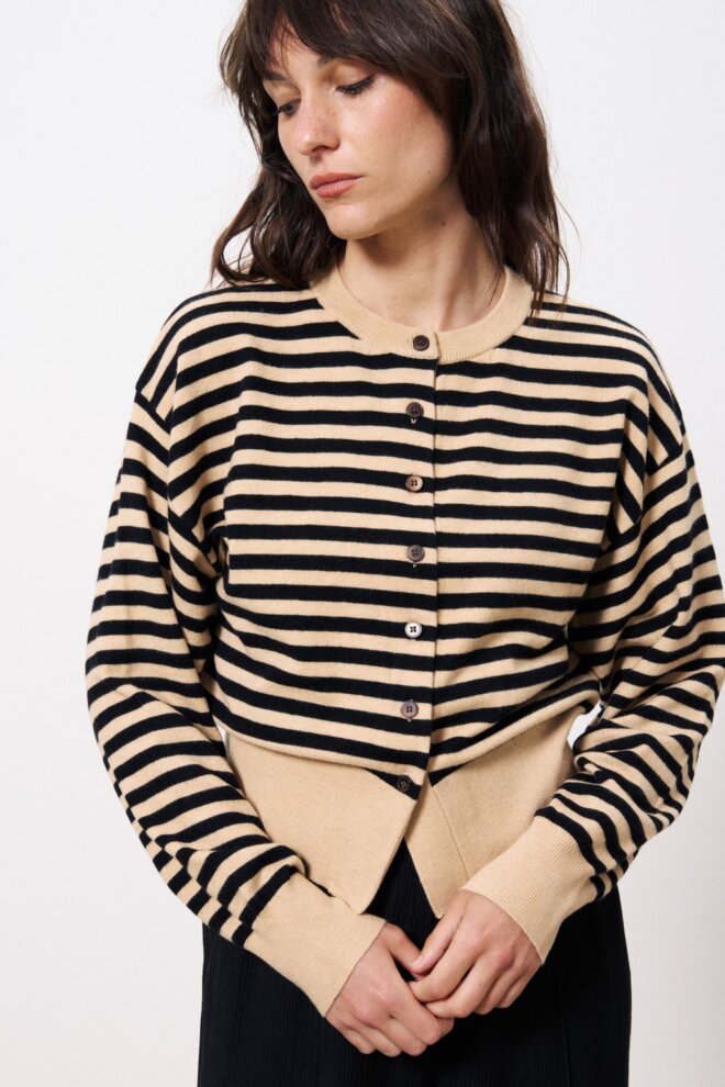 STRICKJACKE NOUMEA ROSE PALE