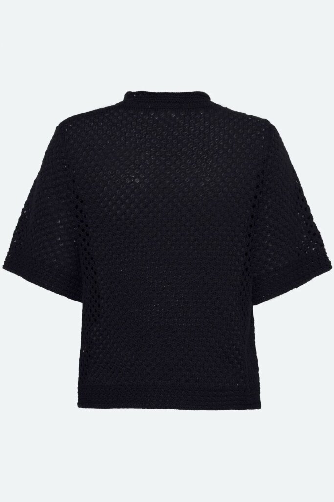 SHIRT LILY CROCHET T-SHIRT BLACK