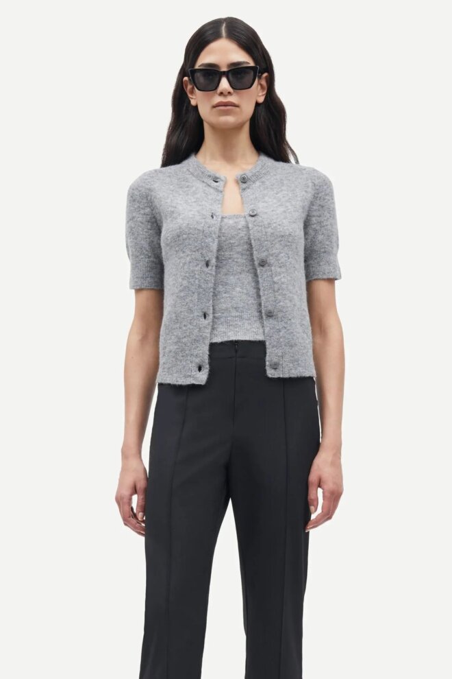 STRICKJACKE SANOURA SS CARDIGAN 15556 GREY MELA
