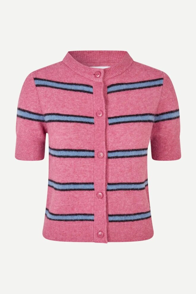 STRICKJACKE SANOURA SS CARDIGAN 15556 ROSE WINE