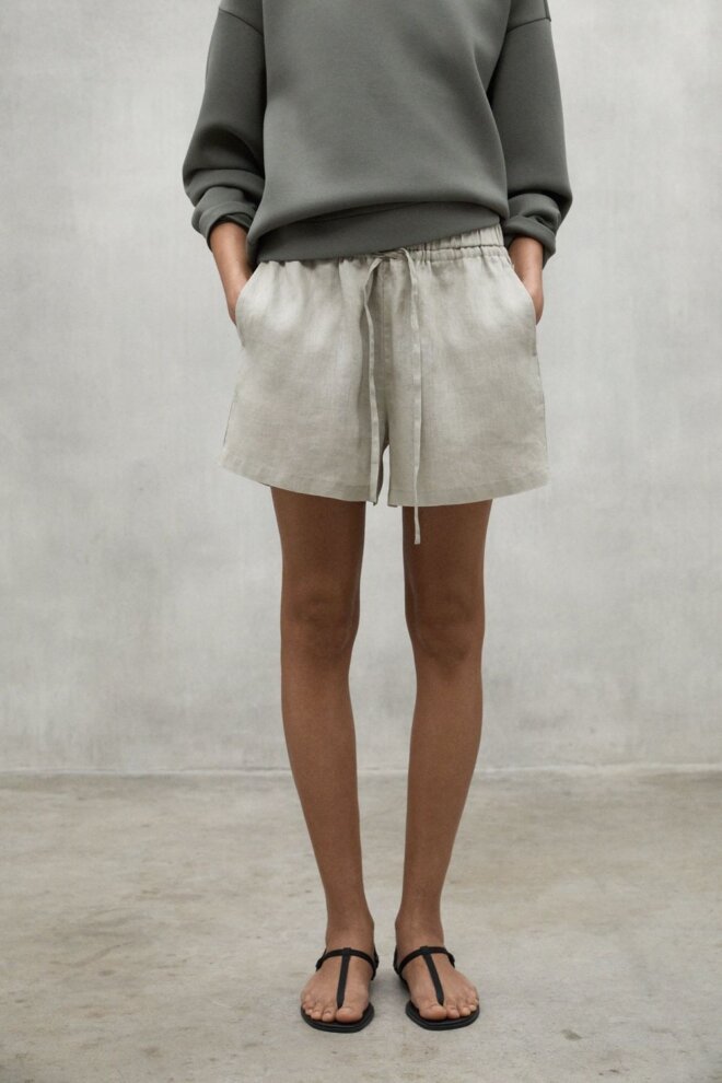 SHORTS YERAALF LINEN SHORTS MIST