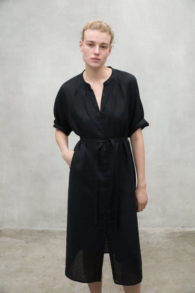 KLEID LEAALF LONG DRESS BLACK