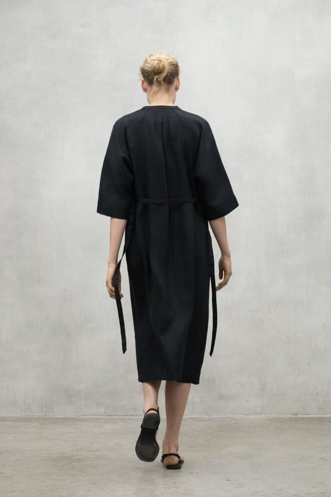 KLEID LEAALF LONG DRESS BLACK