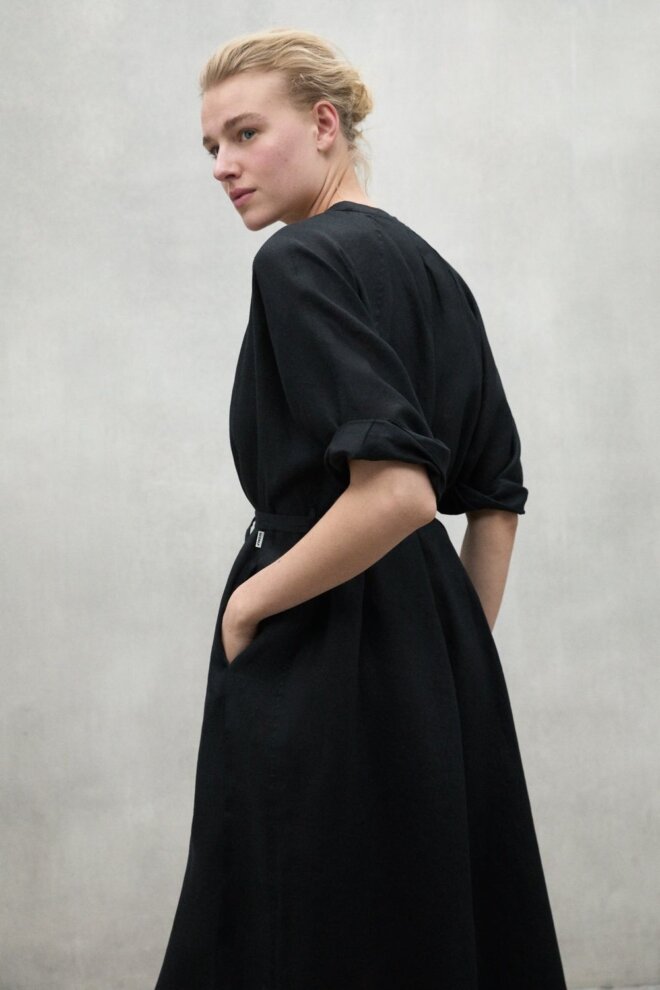 KLEID LEAALF LONG DRESS BLACK