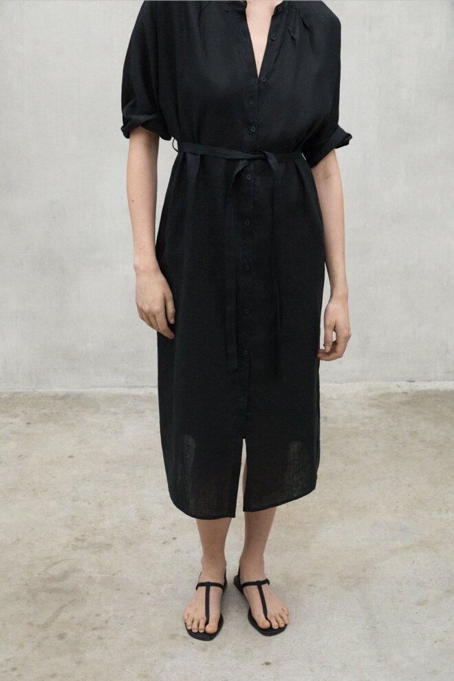 KLEID LEAALF LONG DRESS BLACK