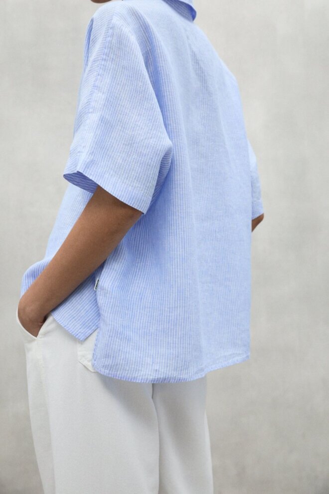 BLUSE MELANIAALF STRIPES SHIRT SKY BLUE