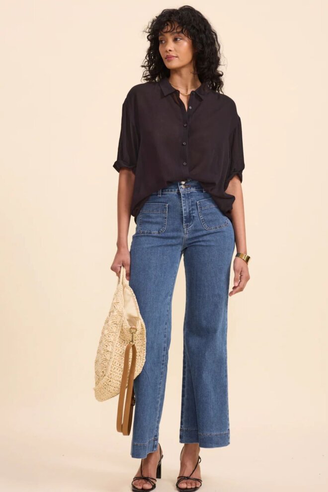 BLUSE ZOLA SHIRT CHARBON