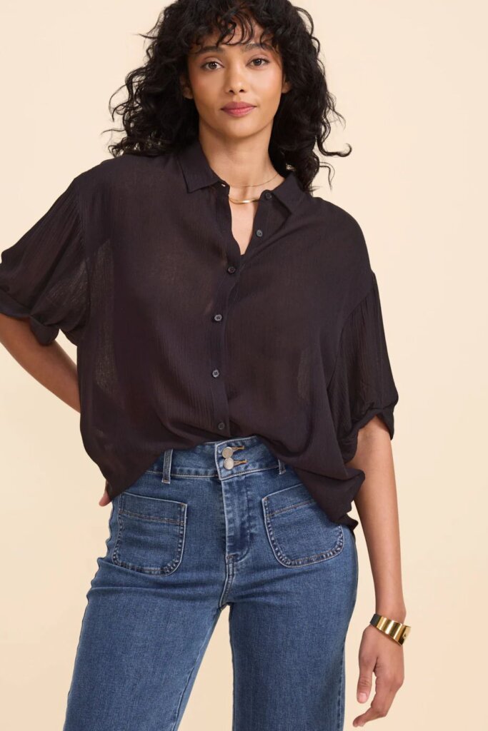 BLUSE ZOLA SHIRT CHARBON