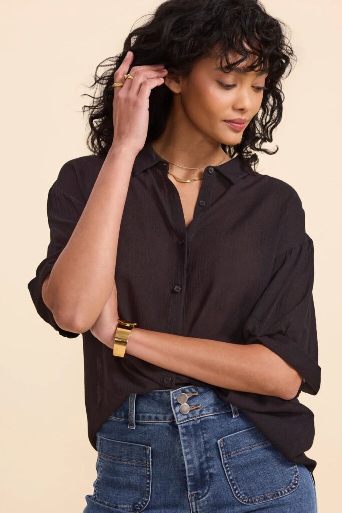 BLUSE ZOLA SHIRT CHARBON