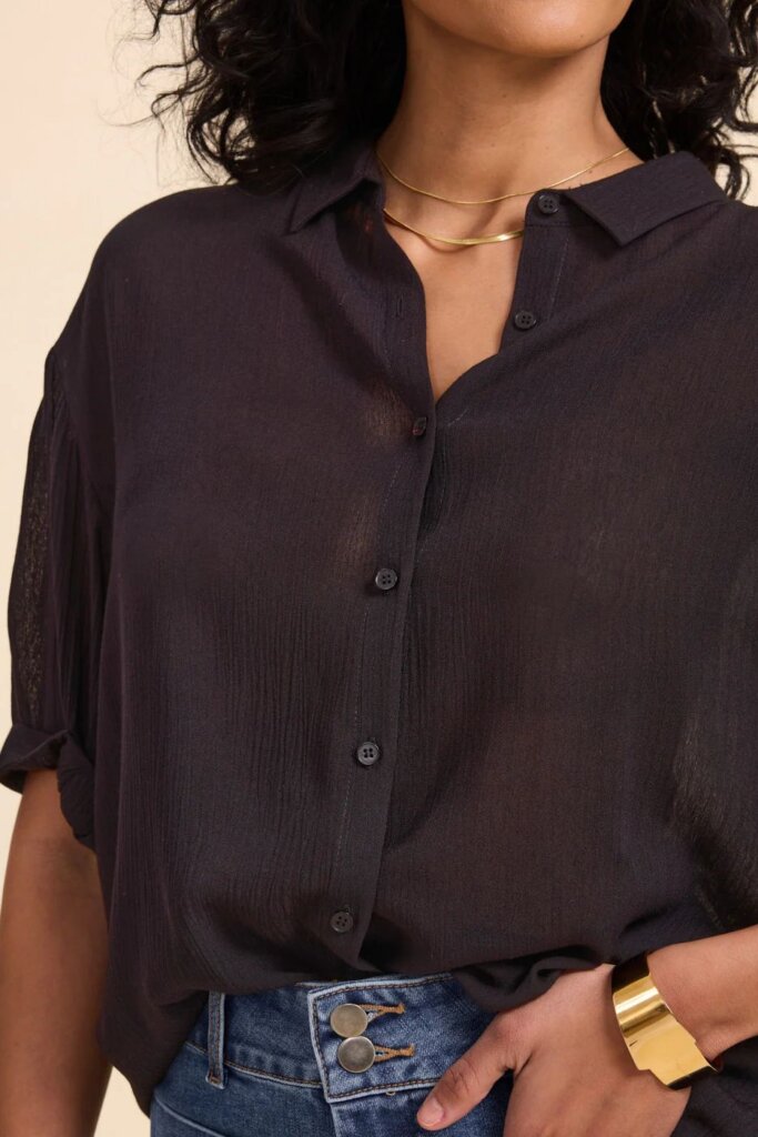 BLUSE ZOLA SHIRT CHARBON