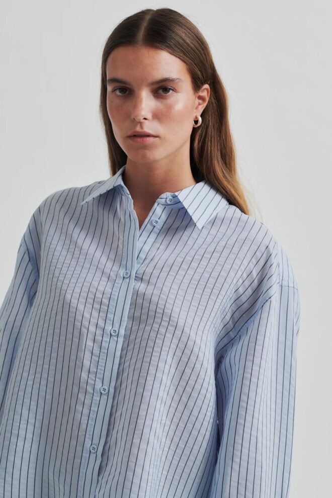 BLUSE TURO SHIRT CASHMERE BLUE
