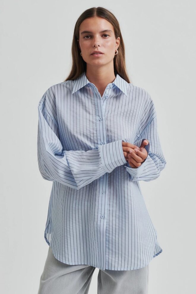BLUSE TURO SHIRT CASHMERE BLUE