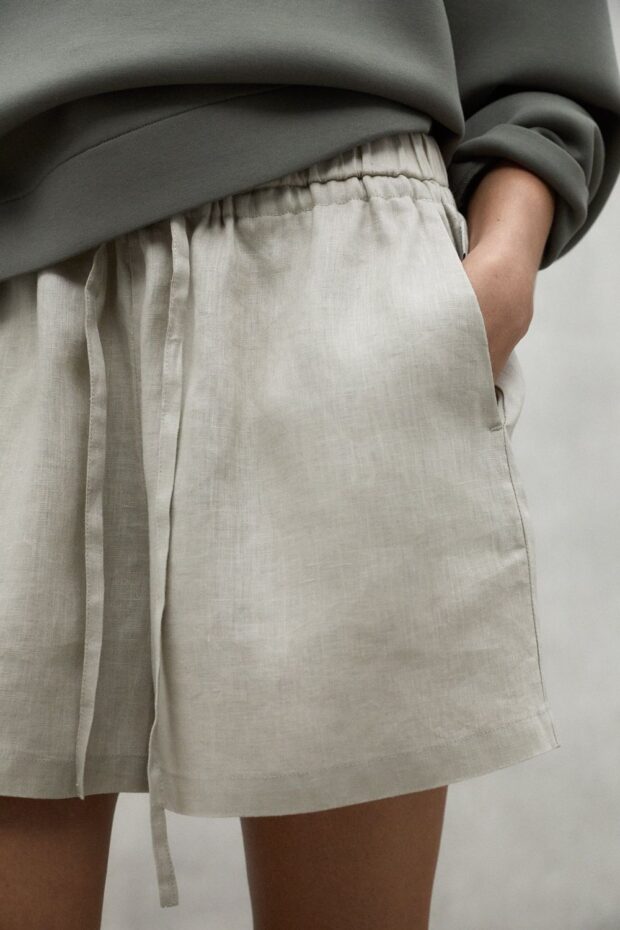 SHORTS YERAALF LINEN SHORTS MIST