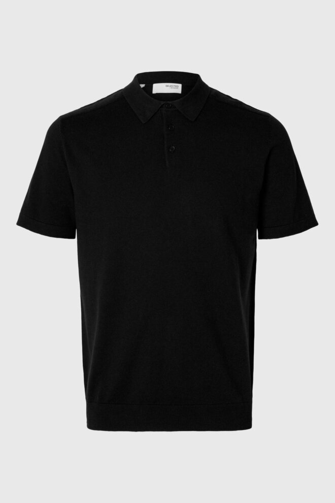 POLO 16092437 SLHBERG SS KNIT BLACK