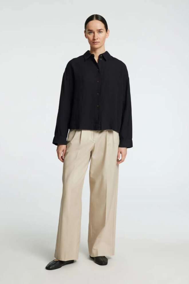 BLUSE 16093807 SLFLINNIE LS BLACK