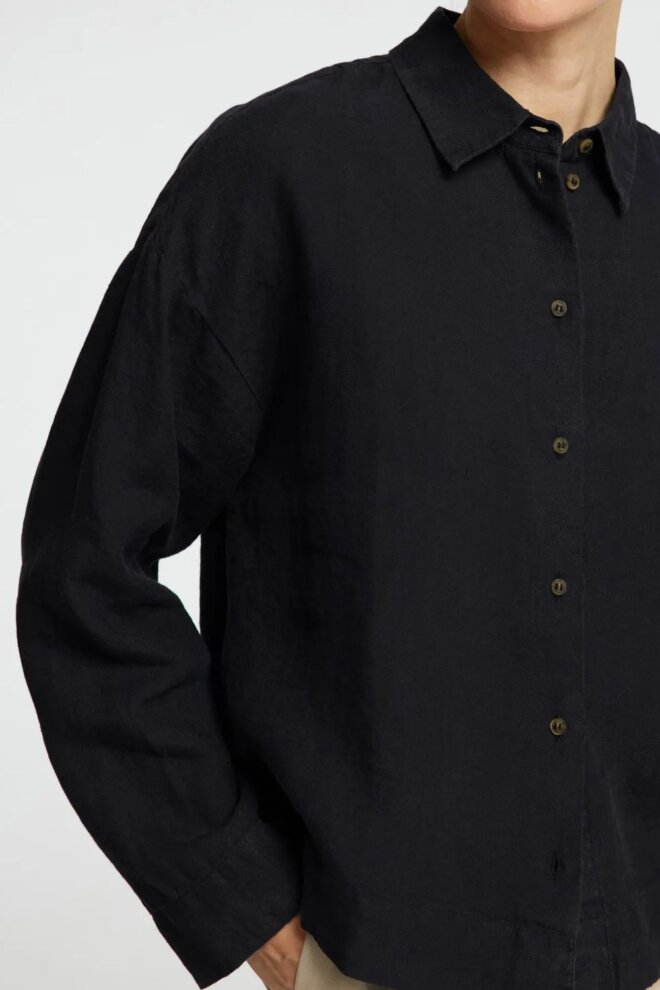 BLUSE 16093807 SLFLINNIE LS BLACK