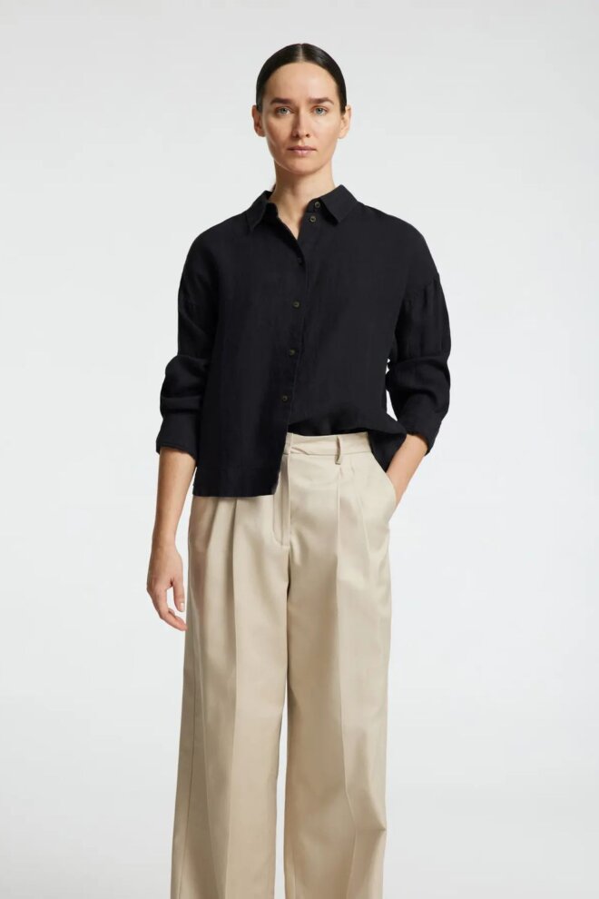 BLUSE 16093807 SLFLINNIE LS BLACK