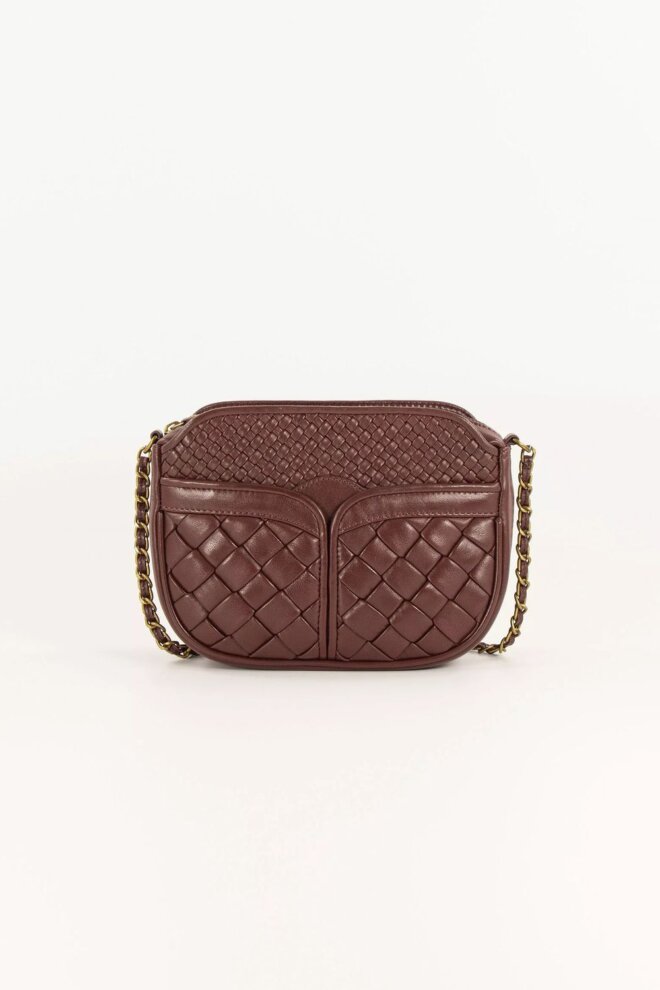 TASCHE DIVINE BRAIDED BURGUNDY