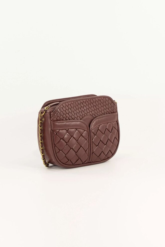 TASCHE DIVINE BRAIDED BURGUNDY