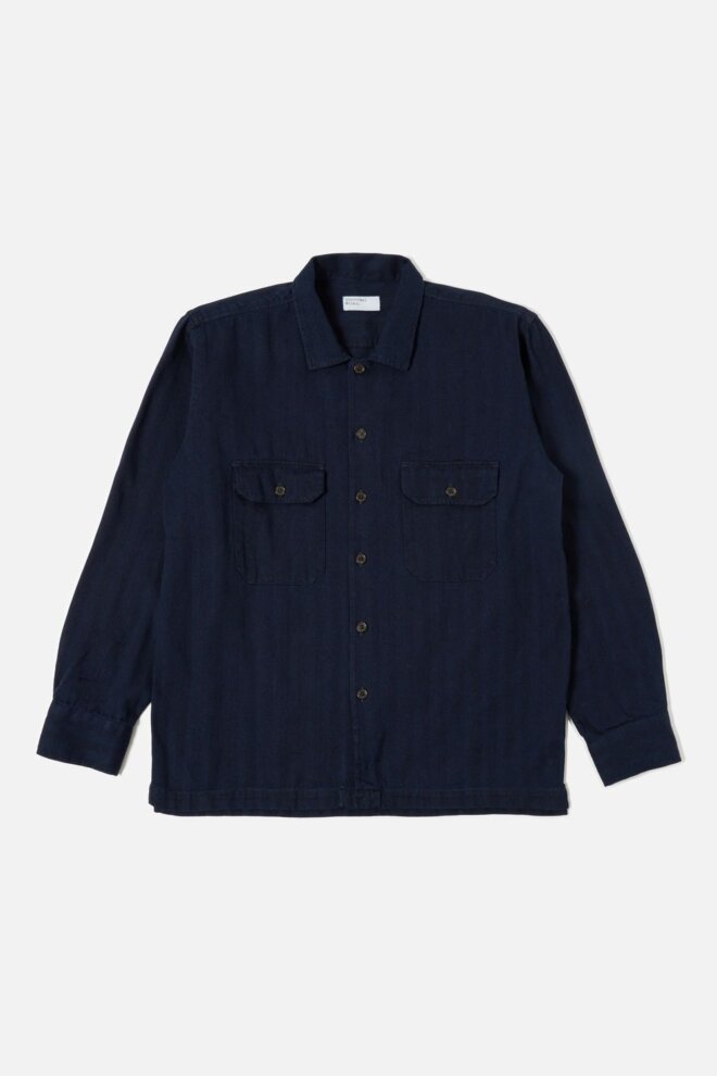 HEMD 32660 L/S UTILITY INDIGO