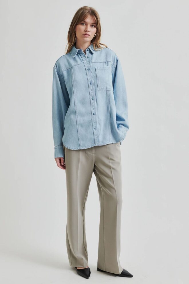 BLUSE IRVIN DENIM SHIRT LIGHT BLUE DENIM